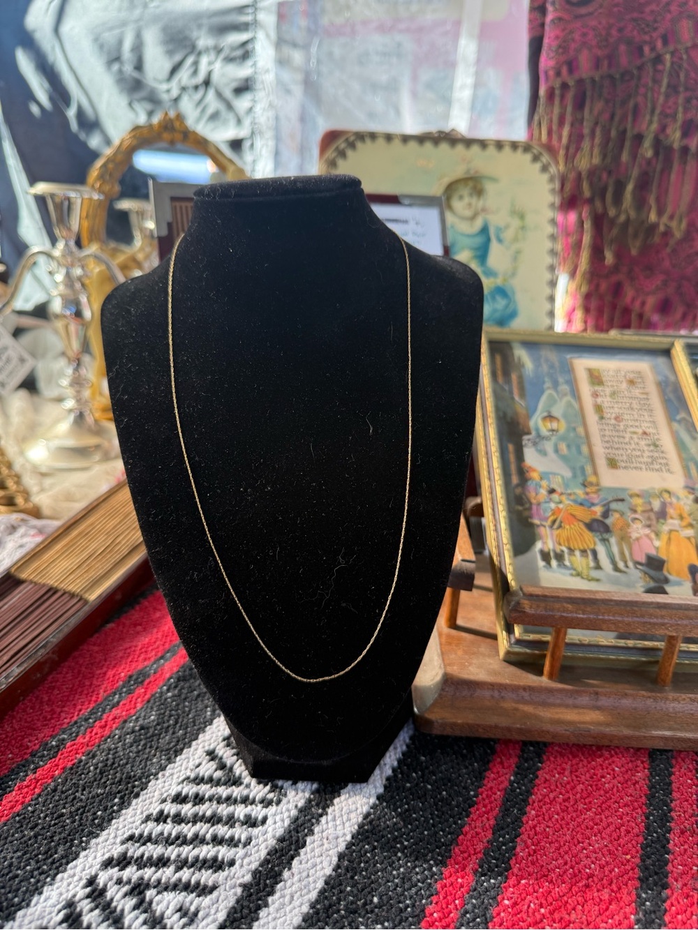 Antique Victorian 14K Y/G Delicate Thin Chain Necklace